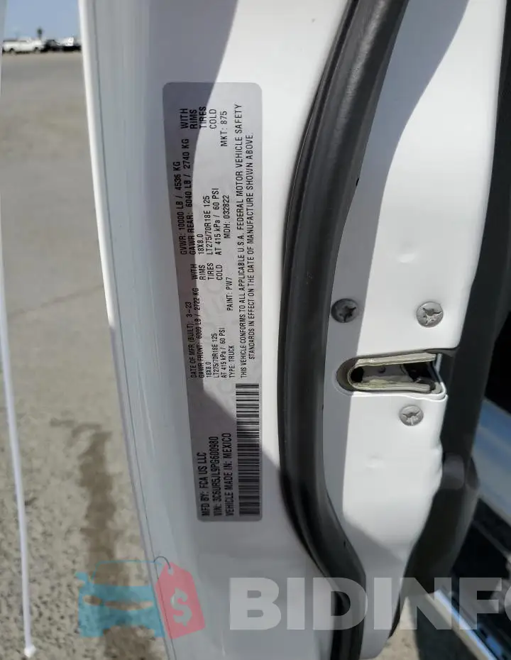 3C6UR5JL9PG600980 Photo# 12
