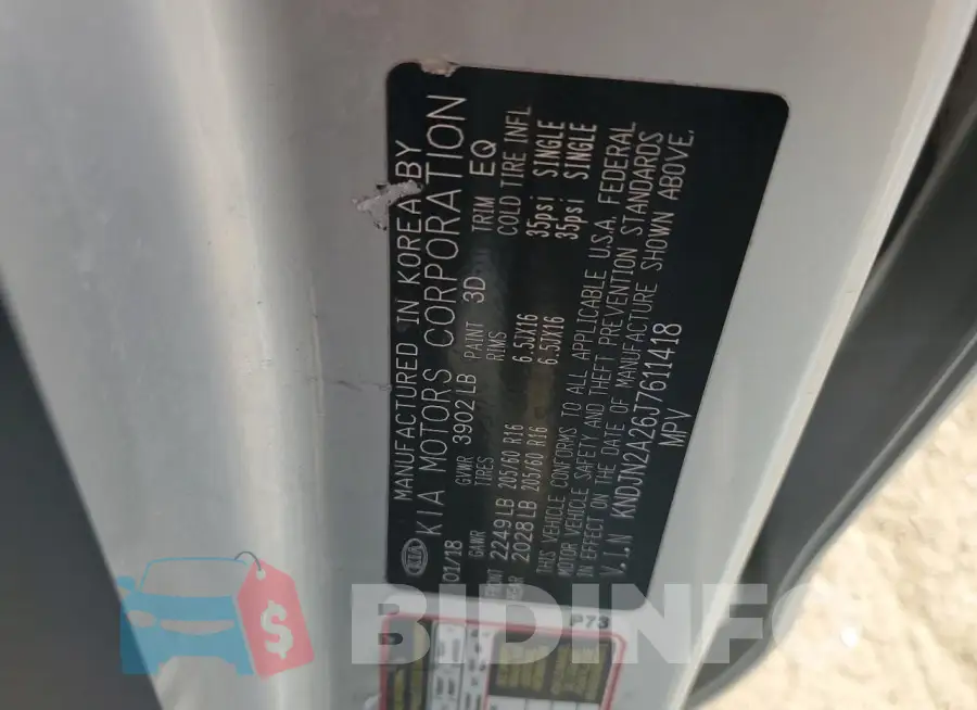 KNDJN2A26J7611418 Photo# 12