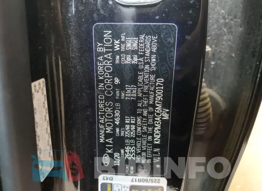 KNDPM3AC6M7900170 Photo# 14