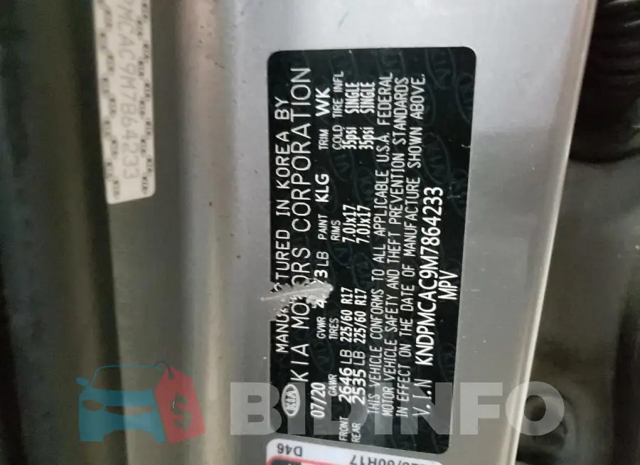 KNDPMCAC9M7864233 Photo# 13