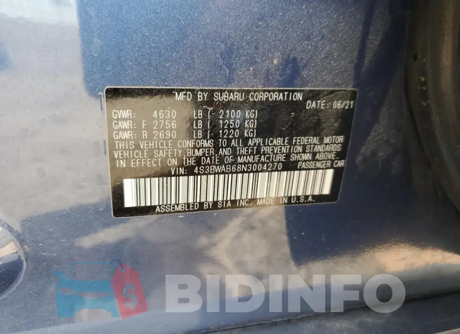 4S3BWAB68N3004270 Photo# 13