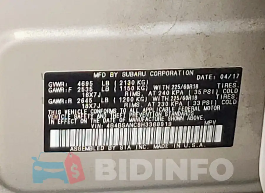 4S4BSANC8H3388919 Photo# 12