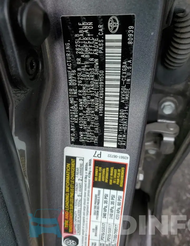 4T1BD1FK8GU191550 Photo# 12