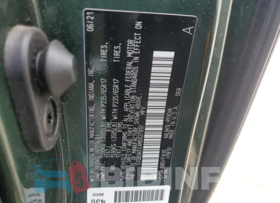 5TDBSKFC4MS027897 Photo# 13