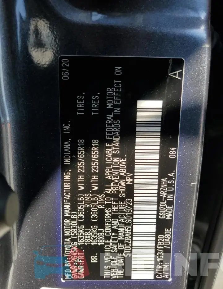 5TDCZRAH5LS019723 Photo# 13