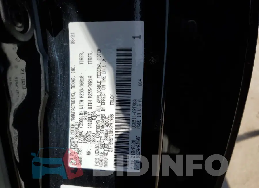 5TFRY5F1XMX291908 Photo# 12
