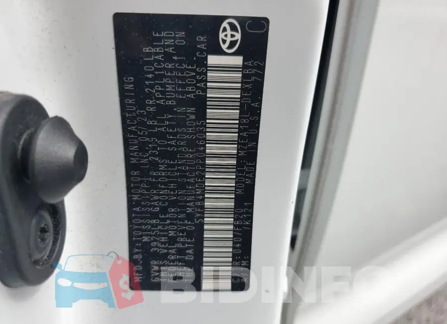 5YFB4MDE2PP046035 Photo# 12