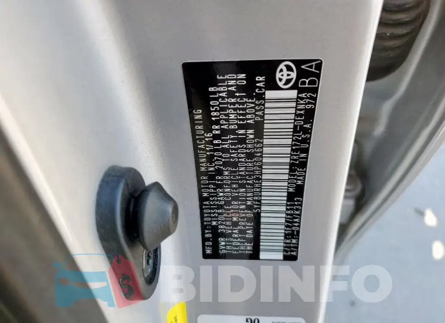 5YFBURHE3HP604662 Photo# 13