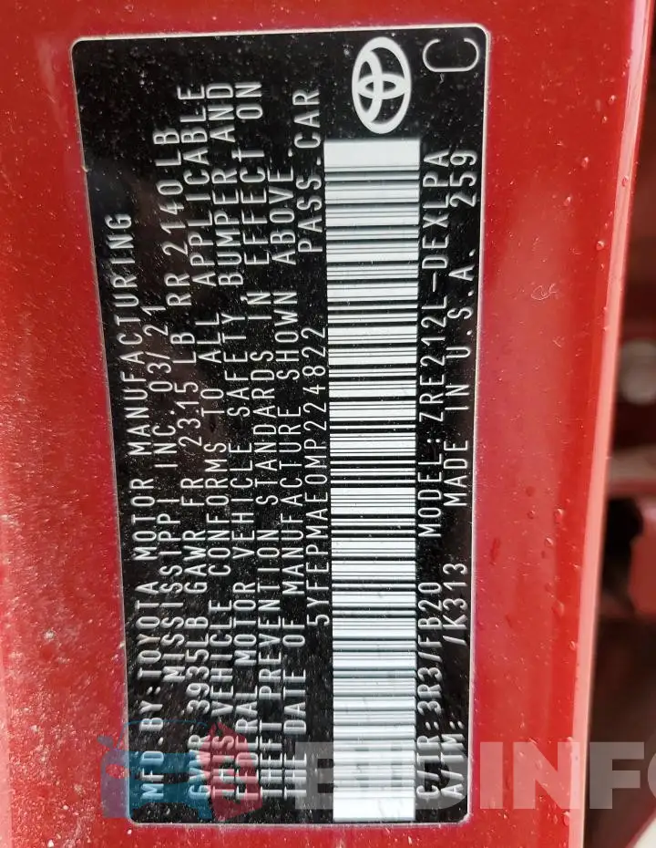 5YFEPMAE0MP224822 Photo# 12