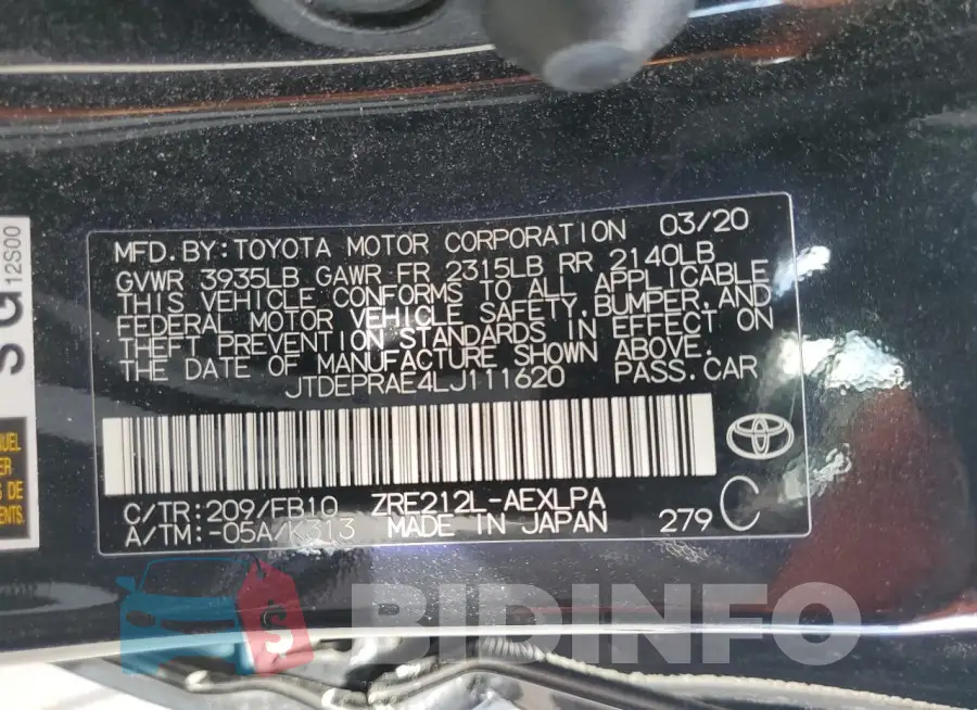 JTDEPRAE4LJ111620 Photo# 12