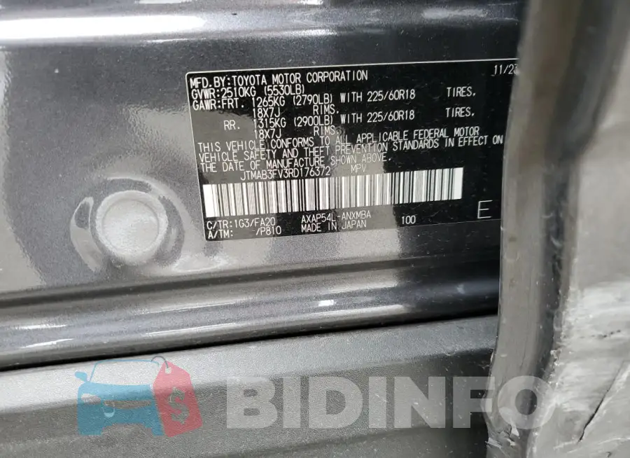 JTMAB3FV3RD176372 Photo# 13
