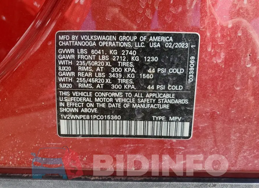 1V2WNPE81PC015360 Photo# 14