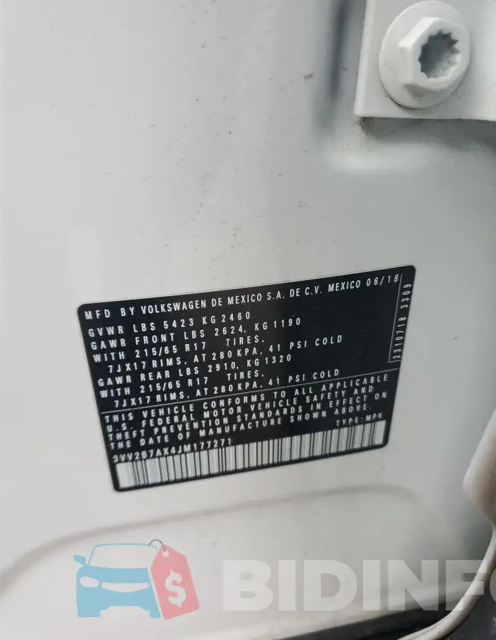 3VV2B7AX4JM177271 Photo# 13