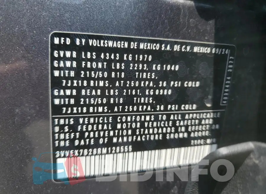 3VVEX7B28RM128555 Photo# 13