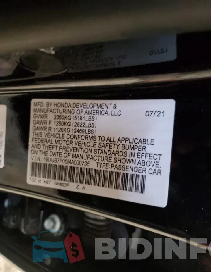 19UUB7F05MA000735 Photo# 12