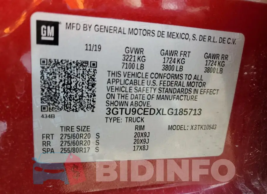 3GTU9CEDXLG185713 Photo# 12