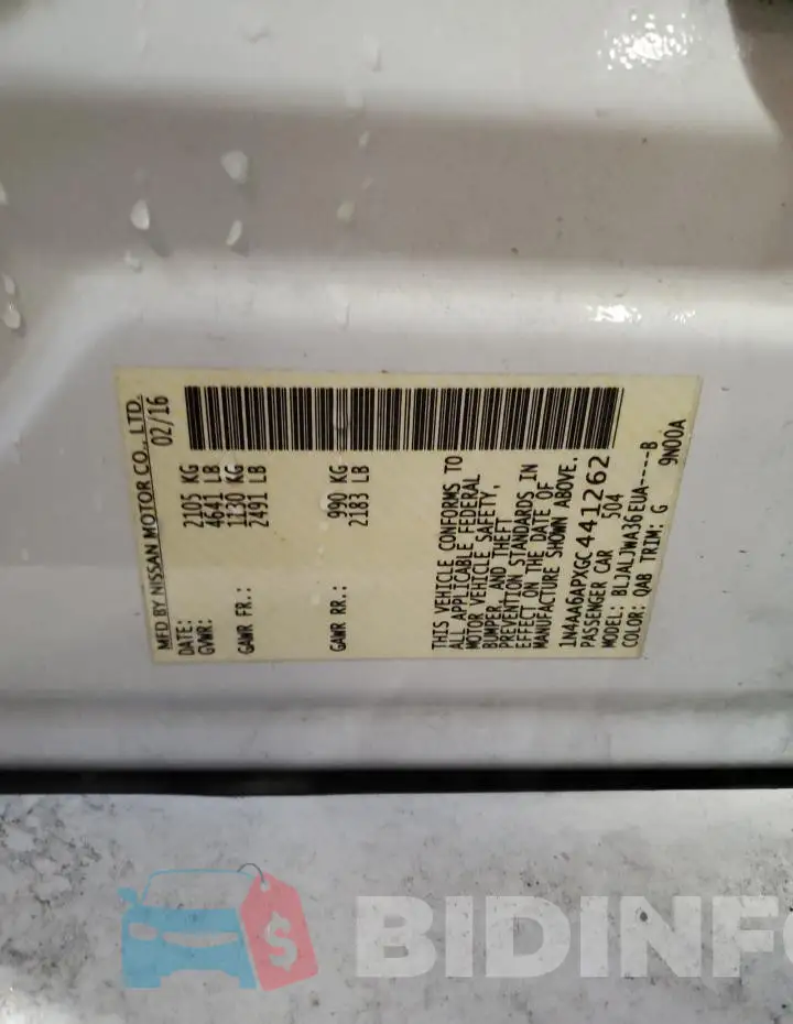1N4AA6APXGC441262 Photo# 13