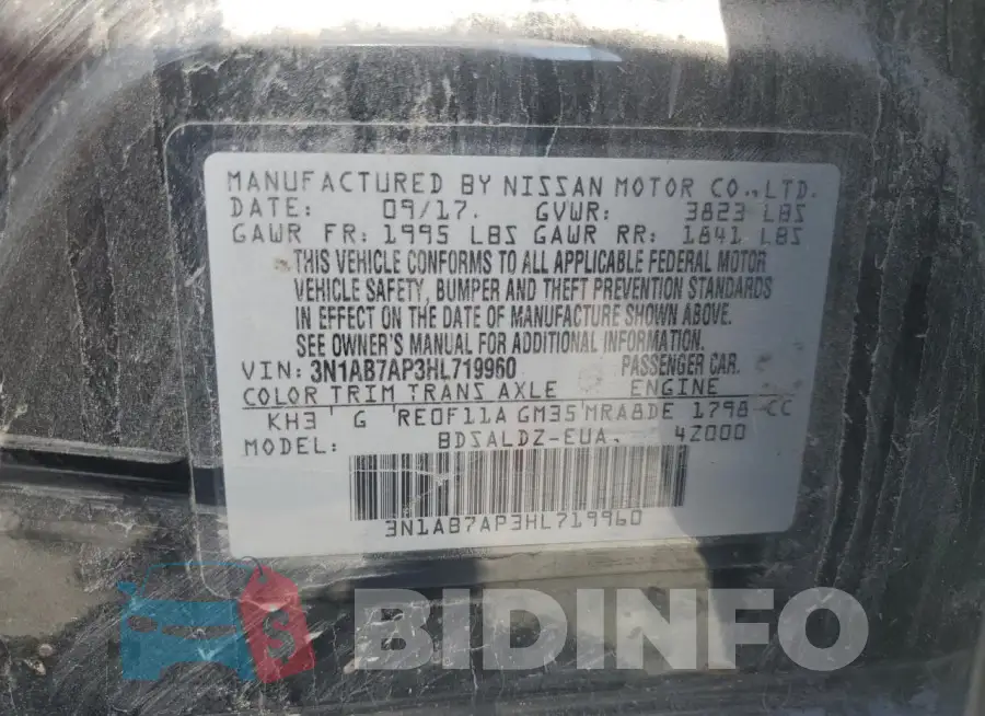 3N1AB7AP3HL719960 Photo# 13