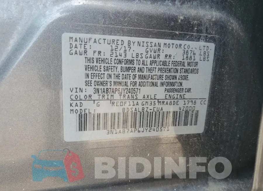 3N1AB7AP6JY240571 Photo# 13