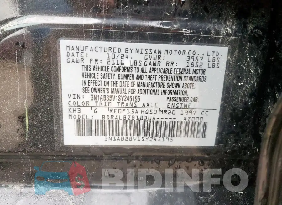 3N1AB8BV1SY245195 Photo# 12