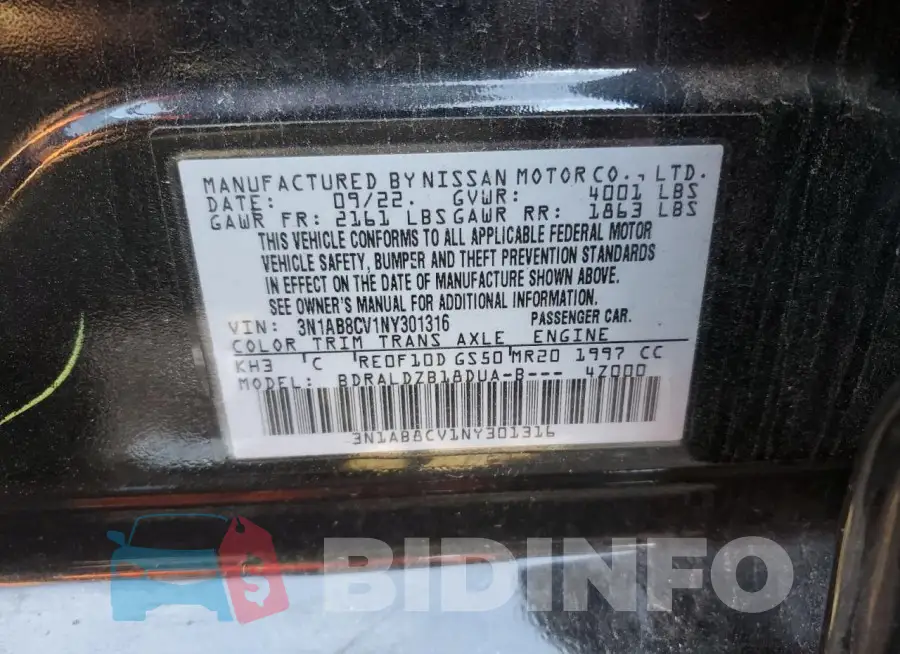 3N1AB8CV1NY301316 Photo# 12