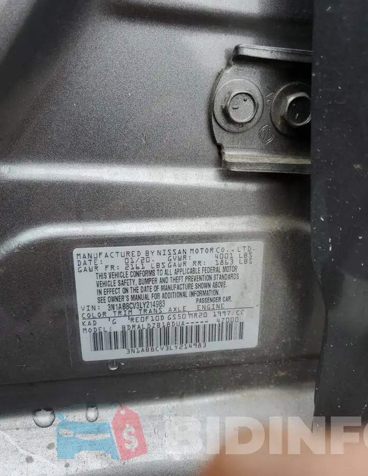 3N1AB8CV3LY214983 Photo# 12