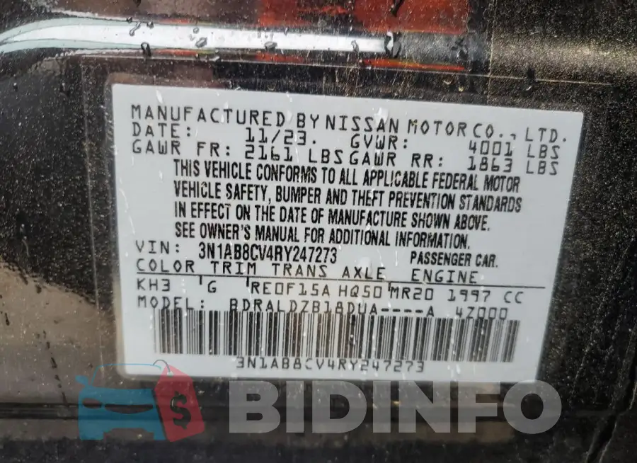 3N1AB8CV4RY247273 Photo# 12