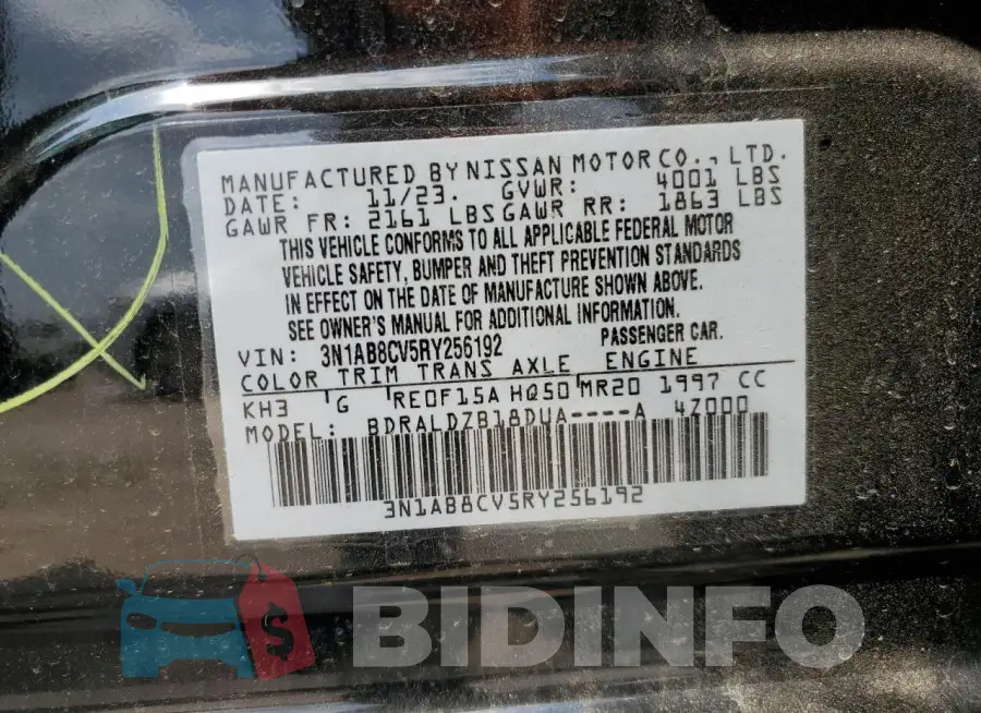 3N1AB8CV5RY256192 Photo# 12