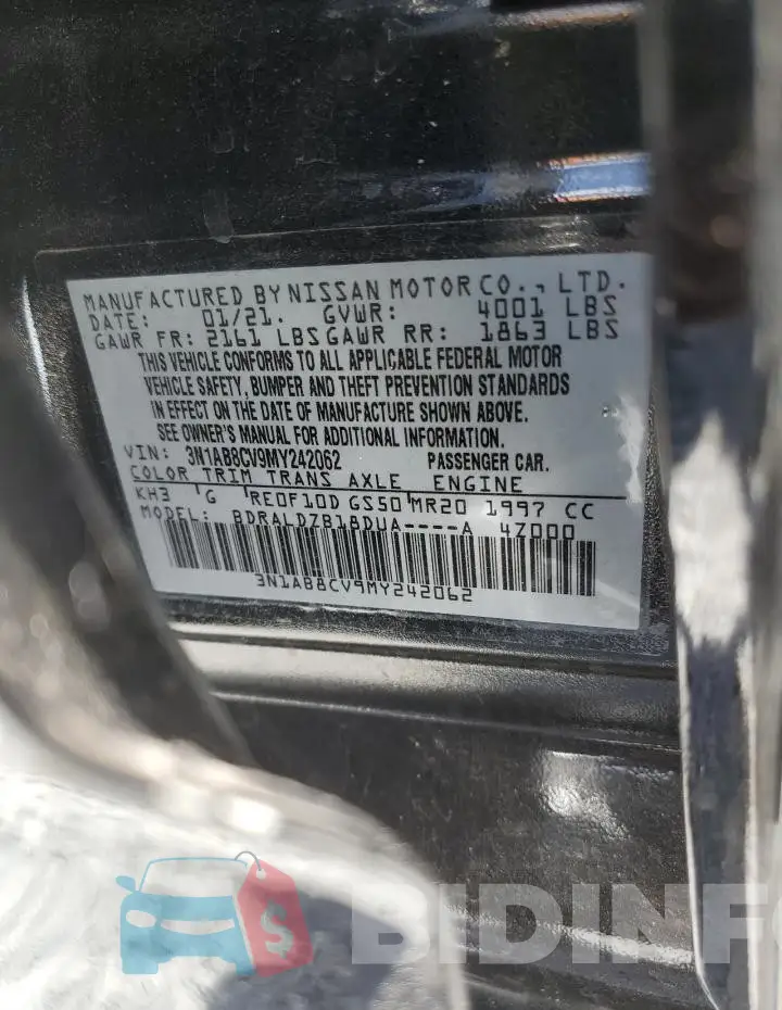 3N1AB8CV9MY242062 Photo# 12