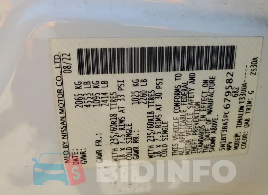 5N1BT3BA5PC679582 Photo# 13