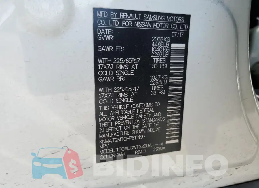 KNMAT2MT0HP611497 Photo# 13