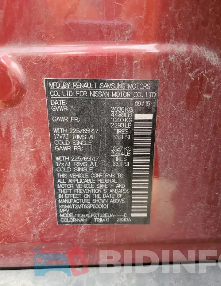 KNMAT2MT6GP600101 Photo# 12