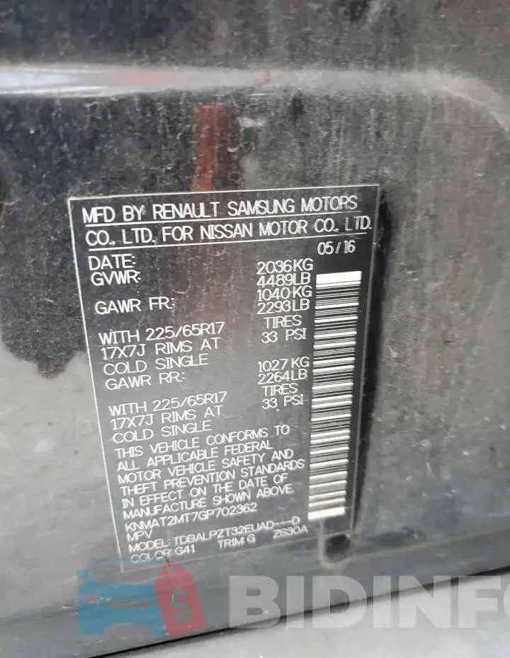 KNMAT2MT7GP702362 Photo# 14