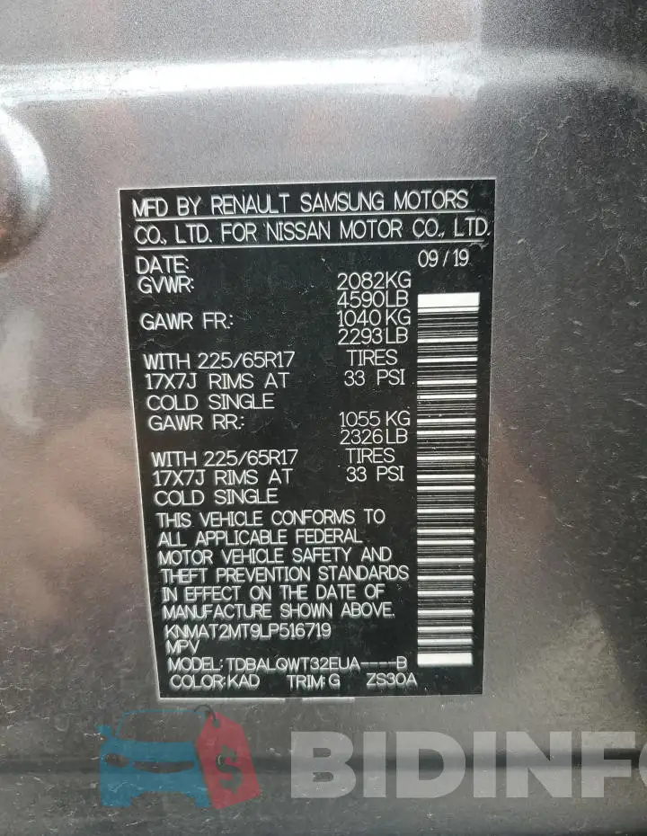 KNMAT2MT9LP516719 Photo# 14