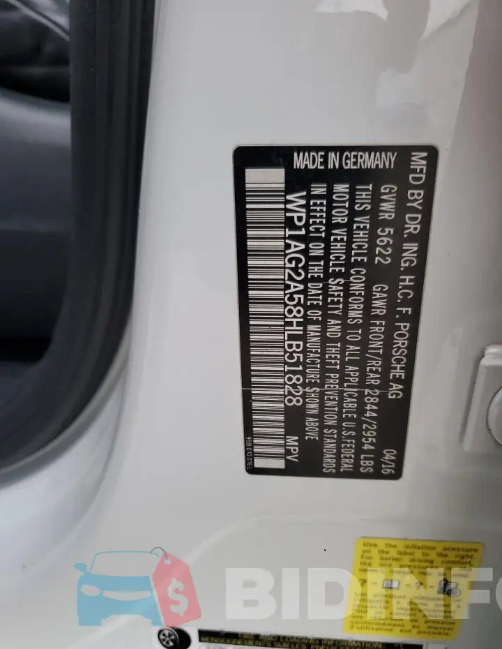 WP1AG2A58HLB51828 Photo# 12