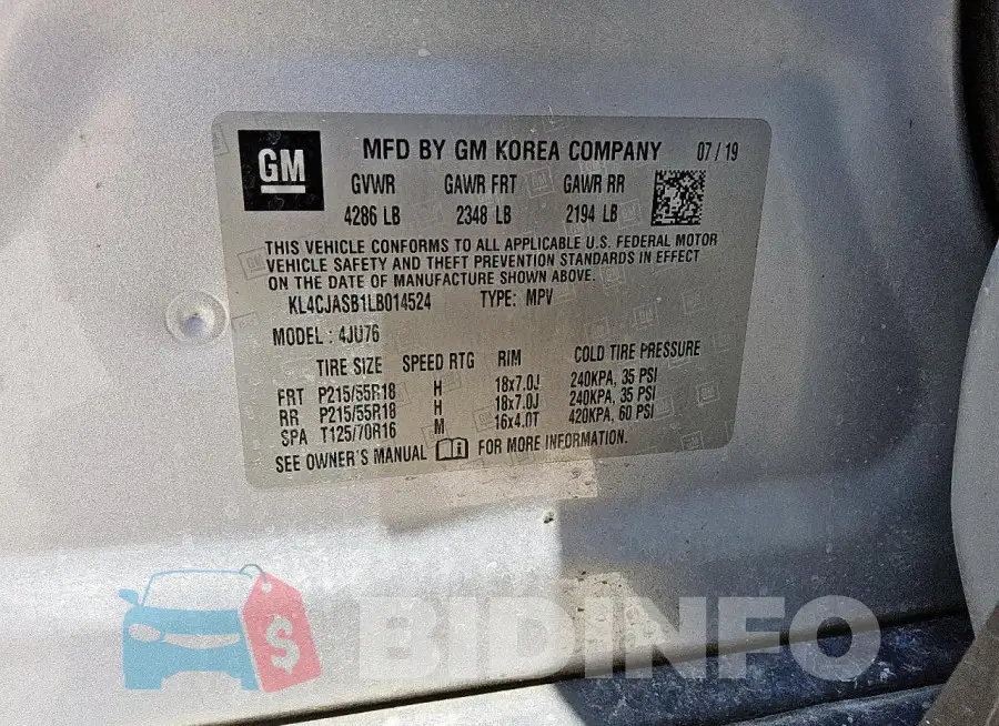 KL4CJASB1LB014524 Photo# 14