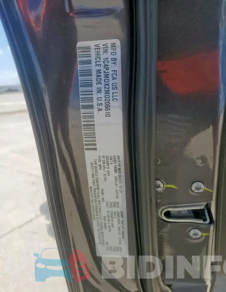 1C4PJMDX2MD206610 Photo# 14
