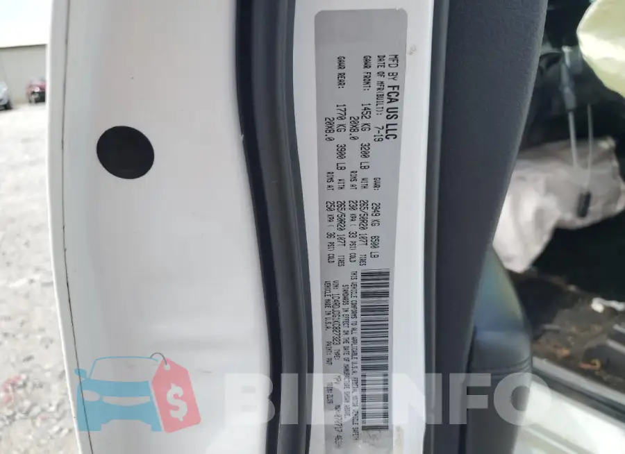 1C4RDJDG1KC827323 Photo# 13