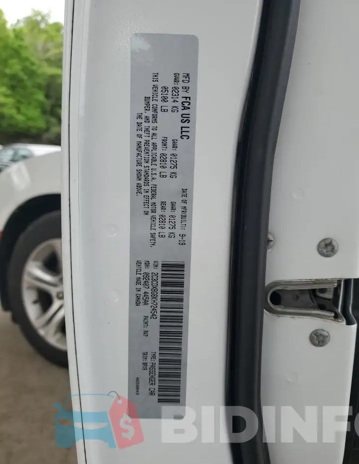 2C3CDXBG6KH724542 Photo# 12