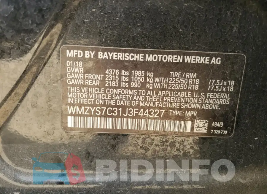 WMZYS7C31J3F44327 Photo# 12