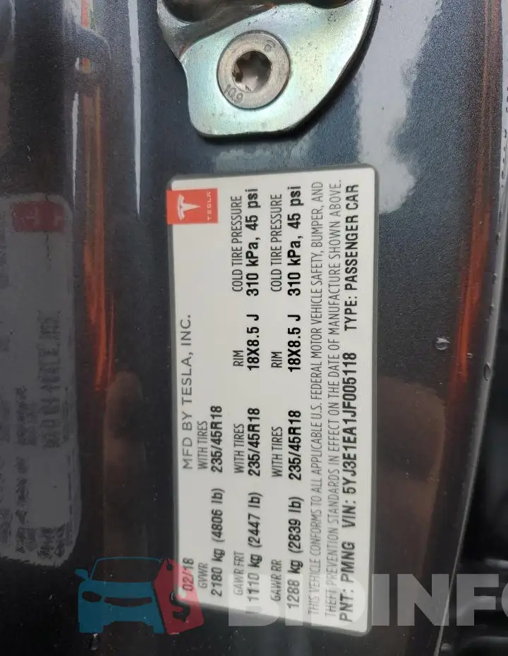 5YJ3E1EA1JF005118 Photo# 12