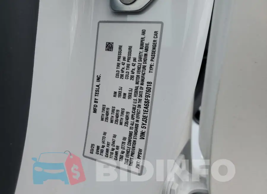 5YJ3E1EA6SF976018 Photo# 13