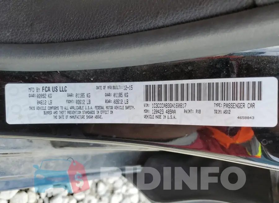 1C3CCCAB3GN160817 Photo# 12