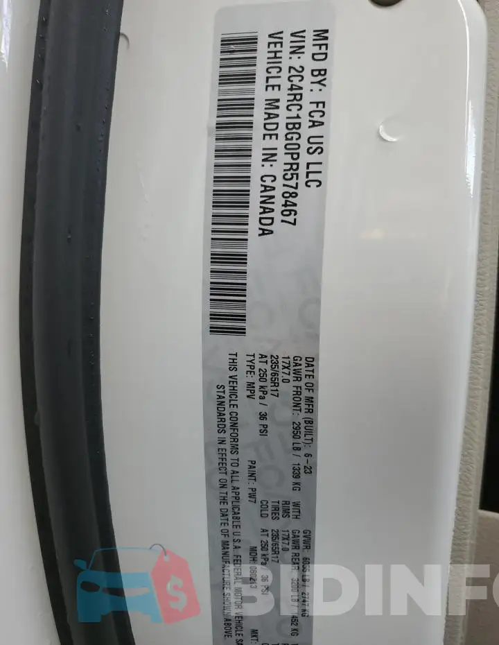 2C4RC1BG0PR578467 Photo# 14