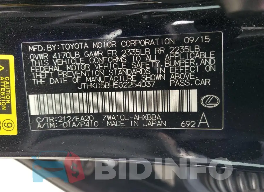 JTHKD5BH5G2254037 Photo# 13