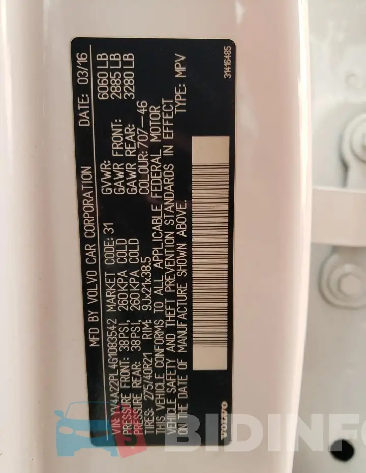 YV4A22PL4G1083542 Photo# 13