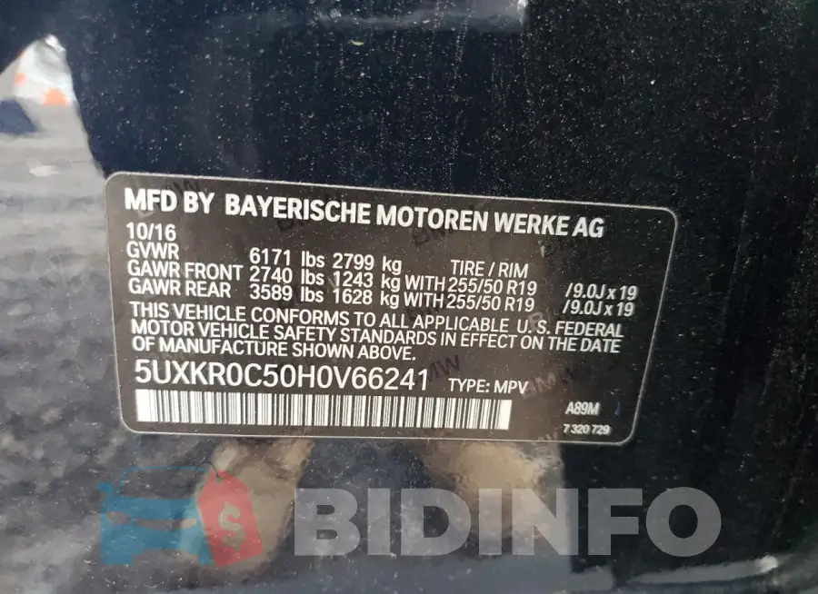 5UXKR0C50H0V66241 Photo# 13