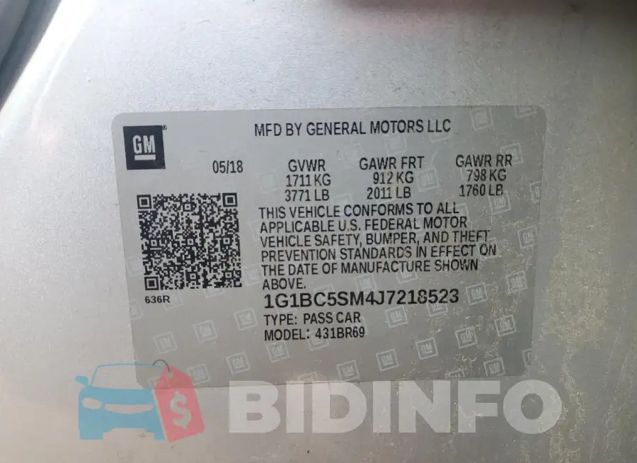 1G1BC5SM4J7218523 Photo# 12