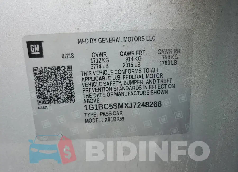 1G1BC5SMXJ7248268 Photo# 12