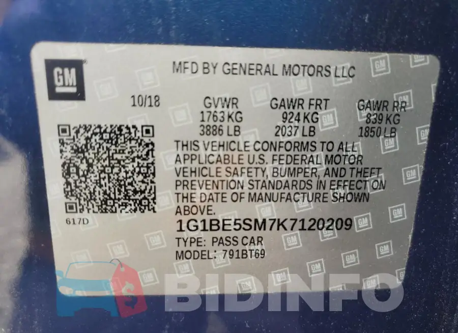 1G1BE5SM7K7120209 Photo# 12